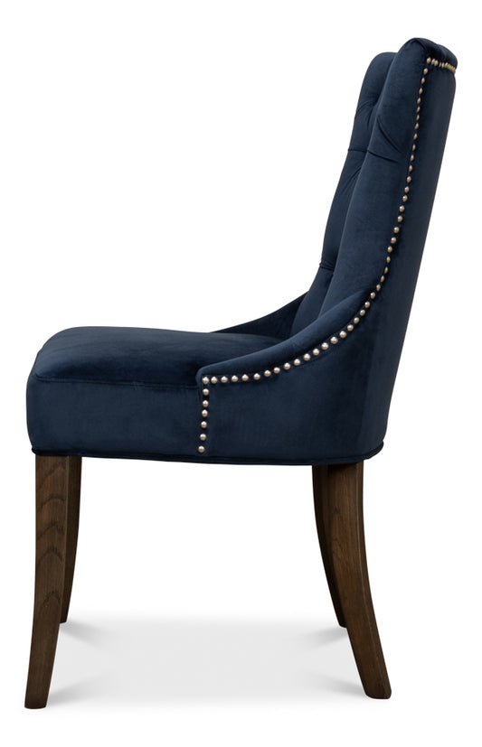 Sophie Side Chair Blue Velvet