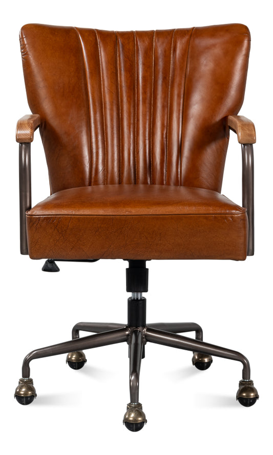 Parker Office Chair Vintage Havana Lthr
