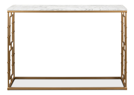 Brass Gate Console Table