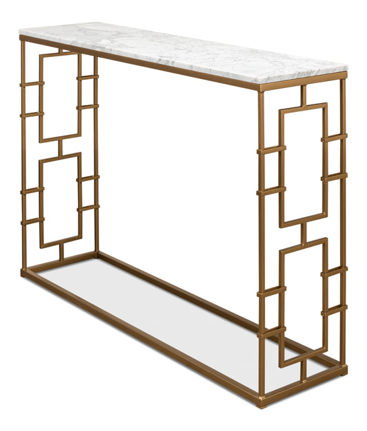 Brass Gate Console Table