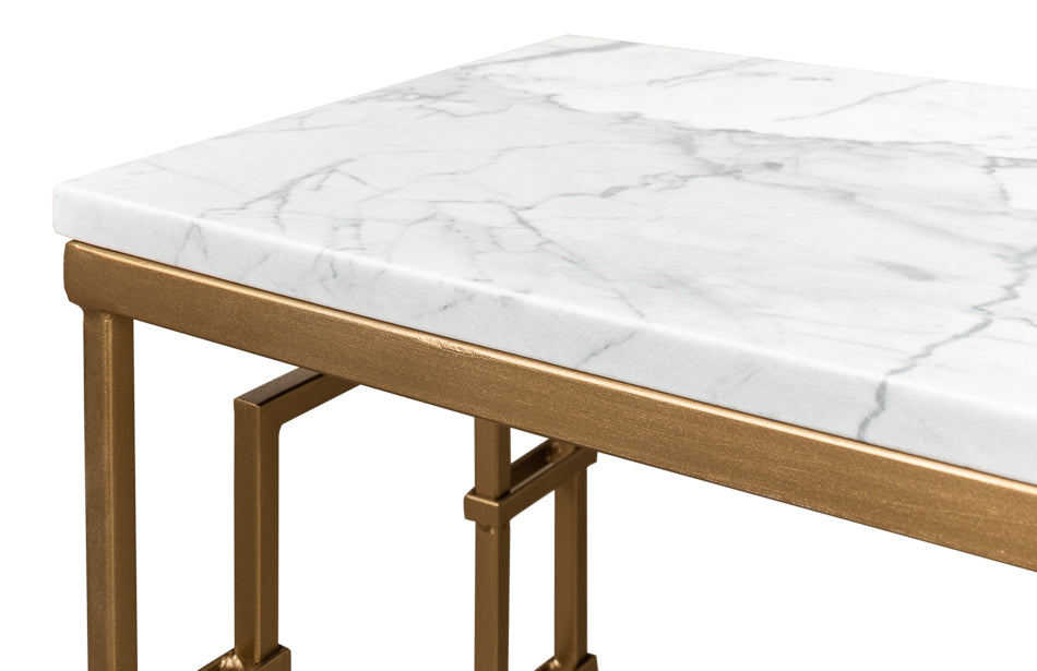 Brass Gate Console Table