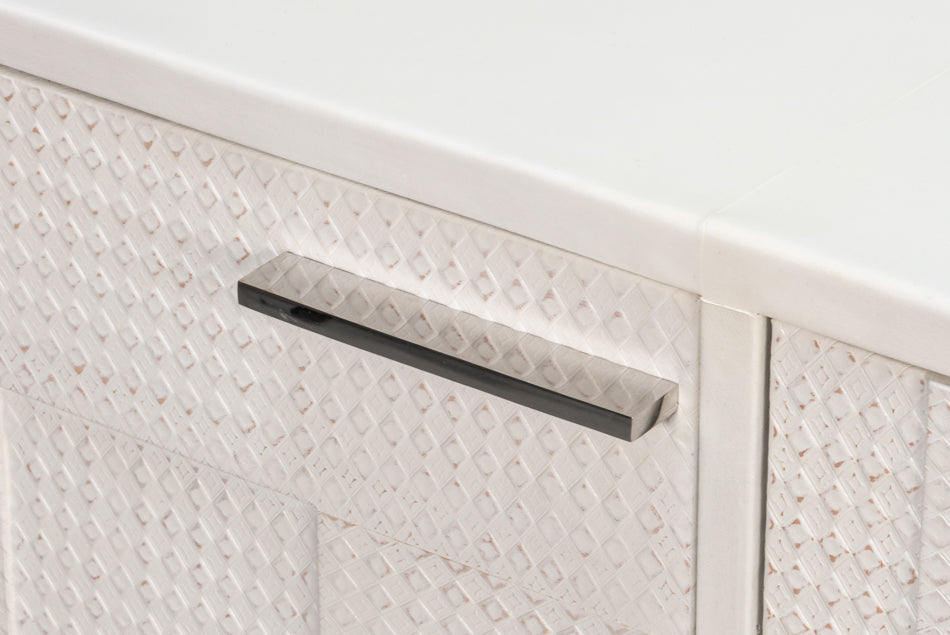 Bronzini Credenza Embossed White