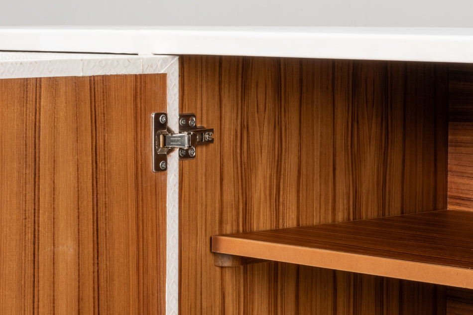 Bronzini Credenza Embossed White