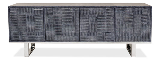 Bronzini Credenza Embossed Blue/Grey