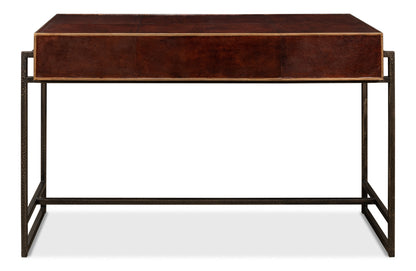 Old Brown Leather Desk