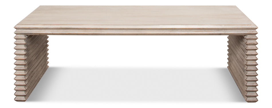 Stacked Cocktail Table Stone Grey