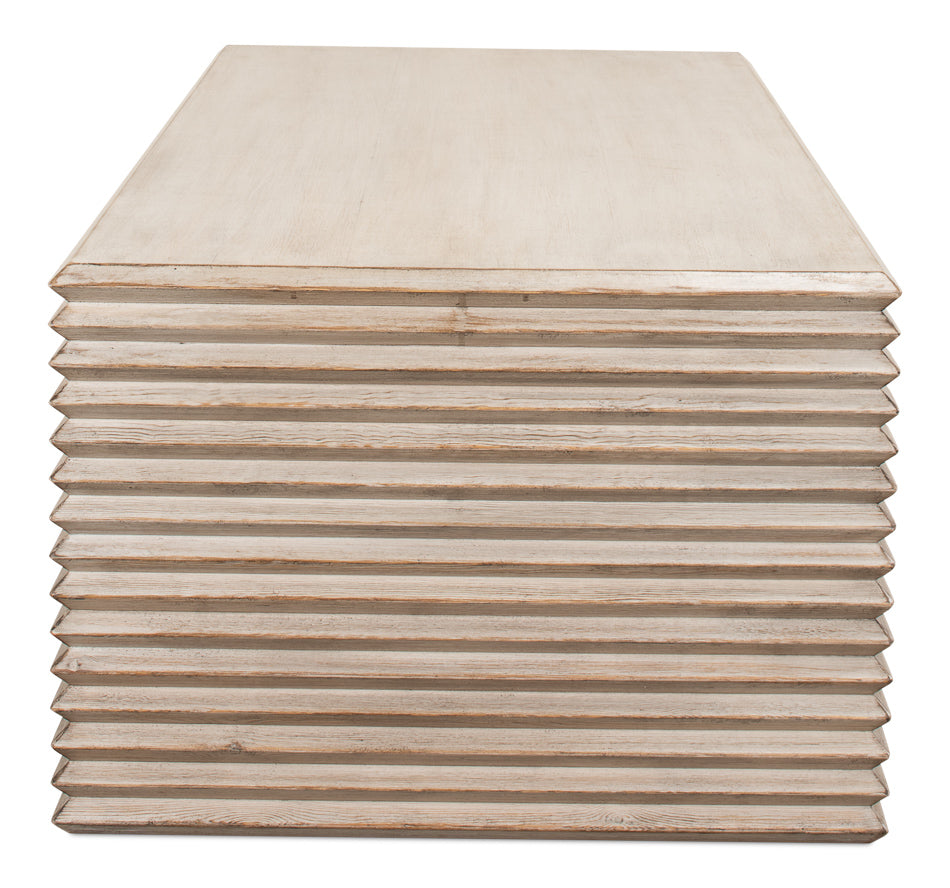 Stacked Cocktail Table Stone Grey