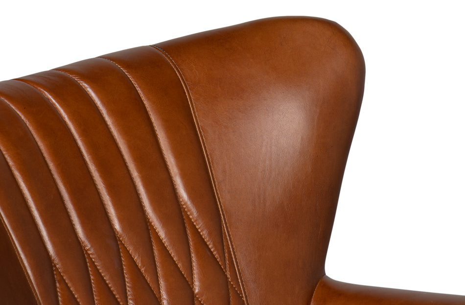 Bugatti Leather Swivel Chair