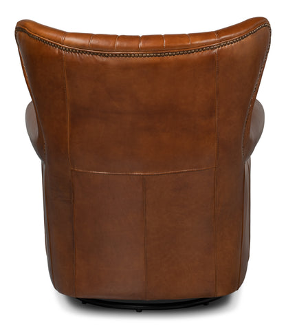 Bugatti Leather Swivel Chair