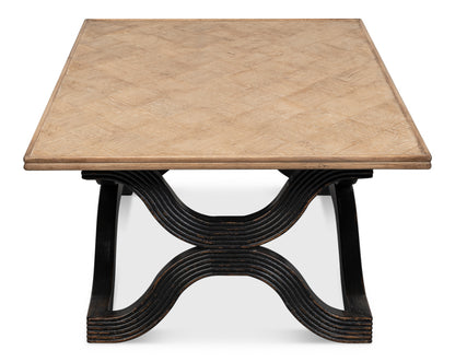 Wavy Coffee Table Antique Black