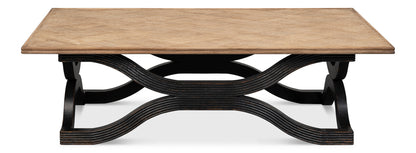 Wavy Coffee Table Antique Black