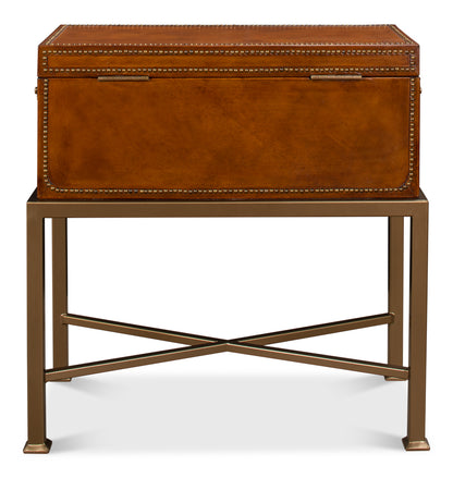 Remington Leather Box On Stand