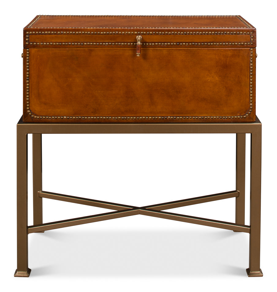 Remington Leather Box On Stand
