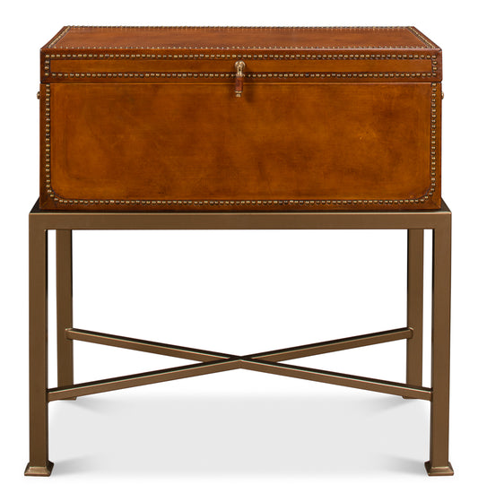 Remington Leather Box On Stand