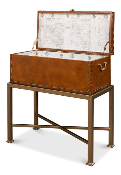 Remington Leather Box On Stand