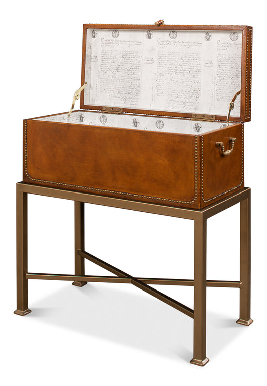 Remington Leather Box On Stand