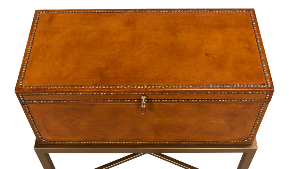 Remington Leather Box On Stand