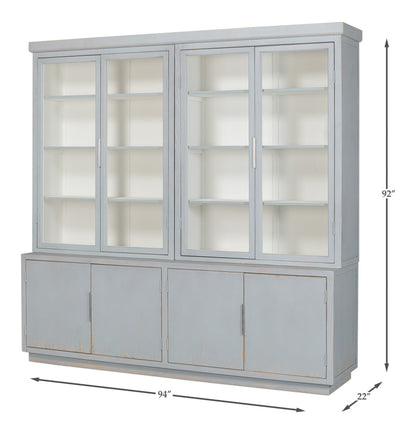Maldives 4 Door Bookcase Eros Blue