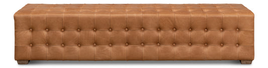 Beam Bench Tufted Leather