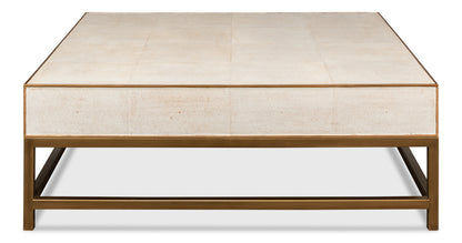 Gideon Shagreen Sq.Coffee Table White