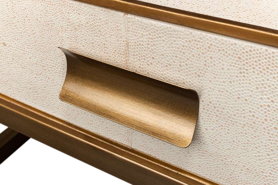 Gideon Shagreen Sq.Coffee Table White
