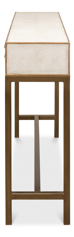Gideon Shagreen Console Osprey White