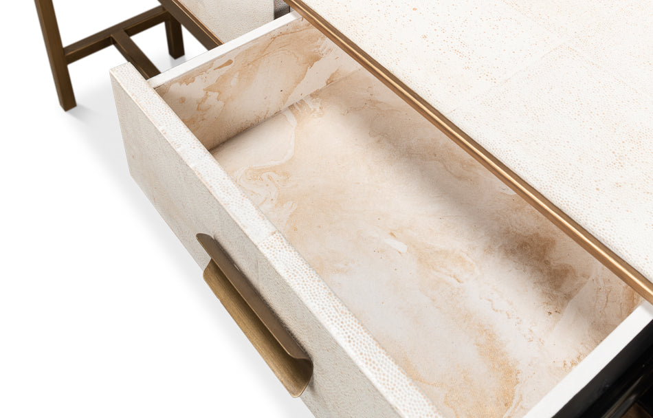 Gideon Shagreen Console Osprey White