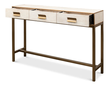 Gideon Shagreen Console Osprey White