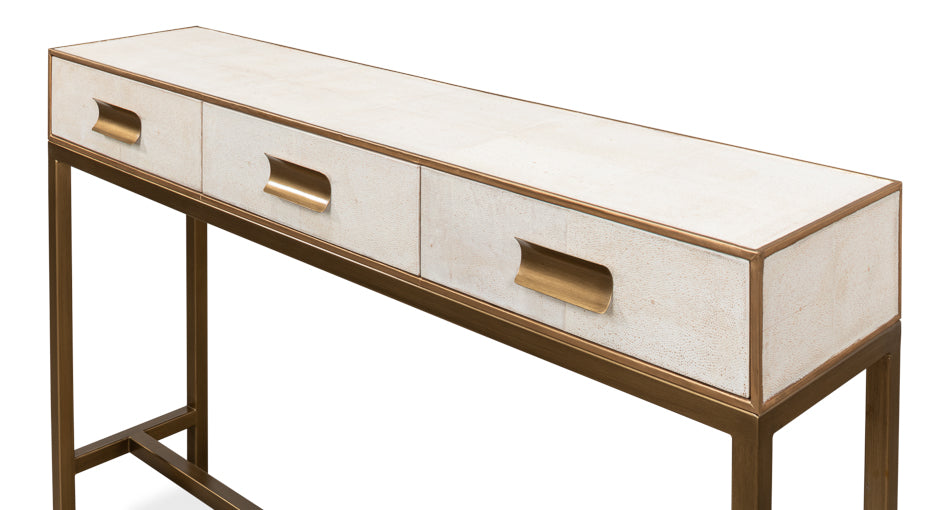 Gideon Shagreen Console Osprey White