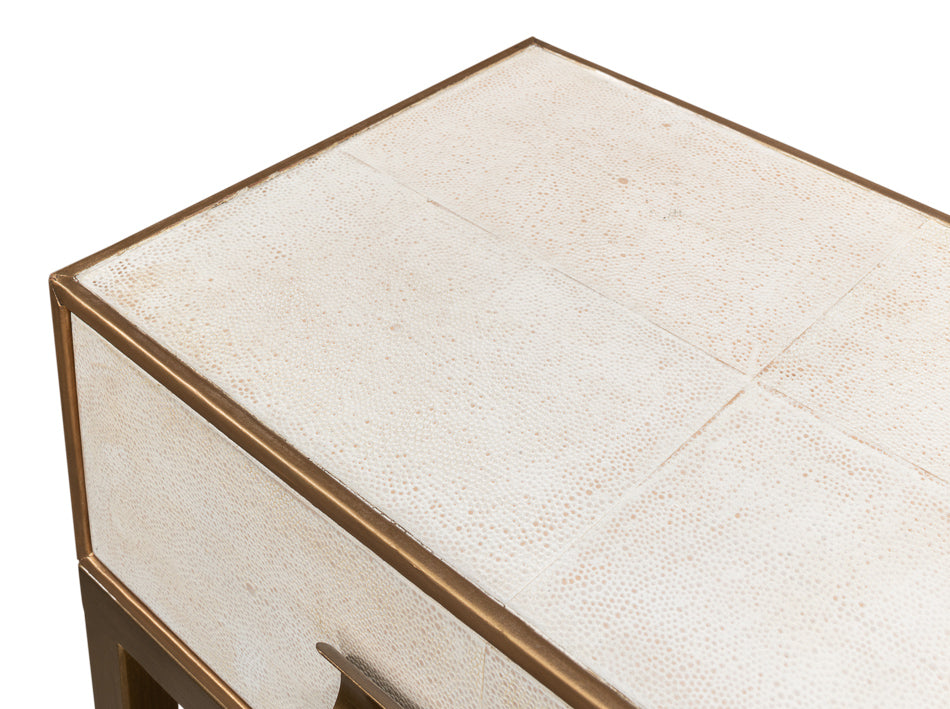 Gideon Shagreen Console Osprey White