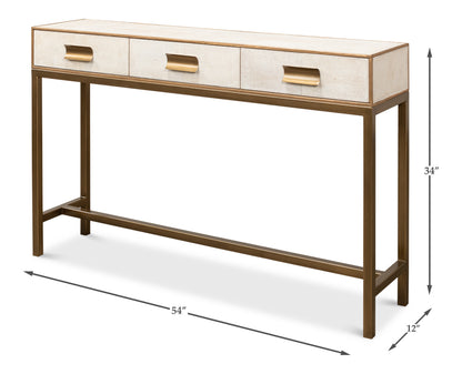 Gideon Shagreen Console Osprey White