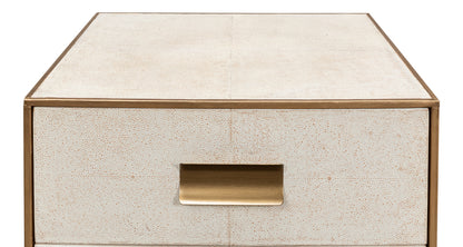 Shagreen 3 Drawer Side Tableosprey Wht