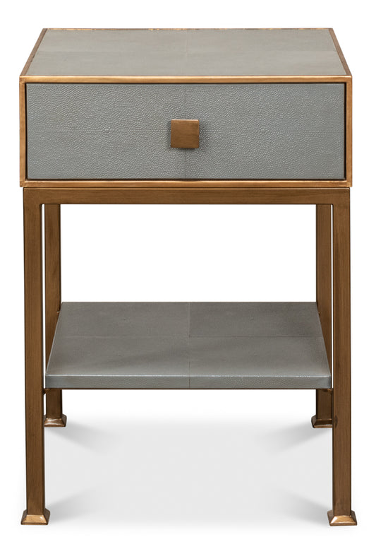 Gillian One Drawer Nightstand Storm Gry