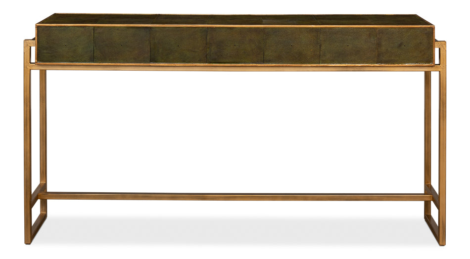 Shagreen Console Table Leaf