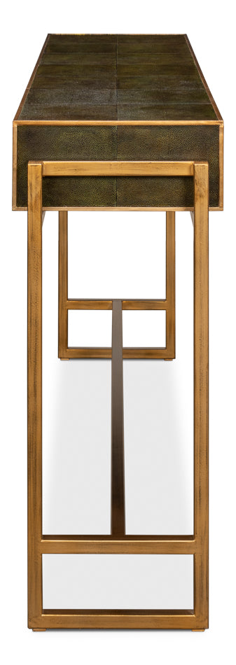 Shagreen Console Table Leaf