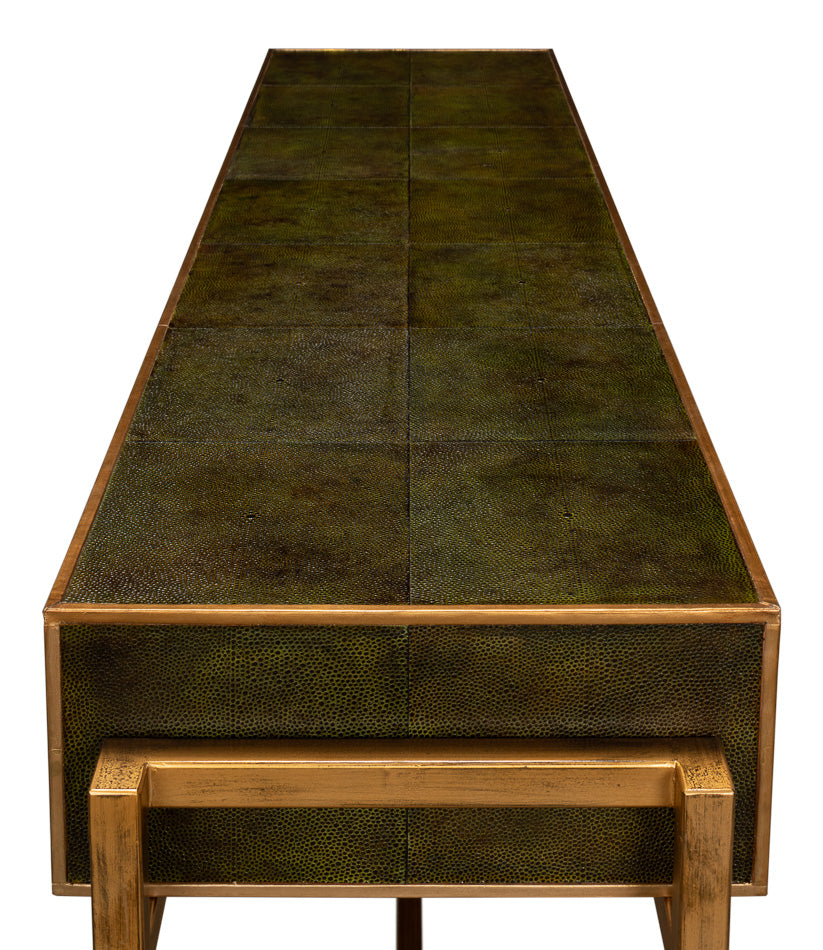 Shagreen Console Table Leaf