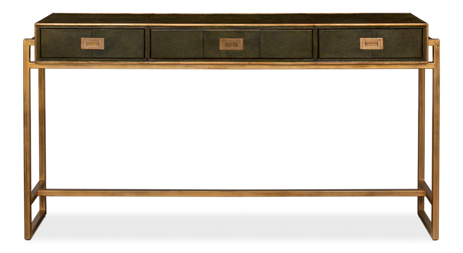 Shagreen Console Table Leaf