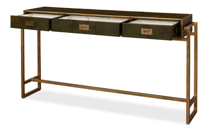 Shagreen Console Table Leaf