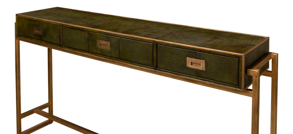 Shagreen Console Table Leaf