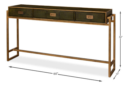 Shagreen Console Table Leaf