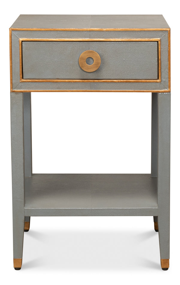 Gabriella Shagreen Nightstandstorm Grey