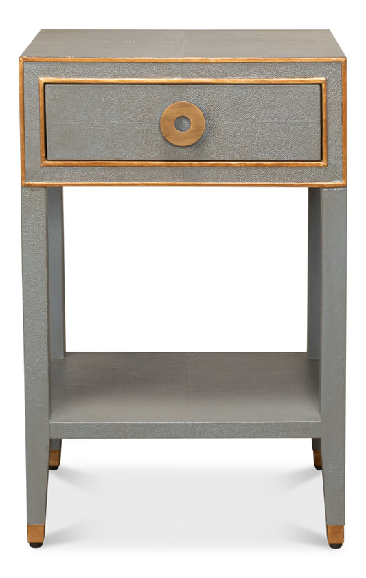 Gabriella Shagreen Nightstandstorm Grey