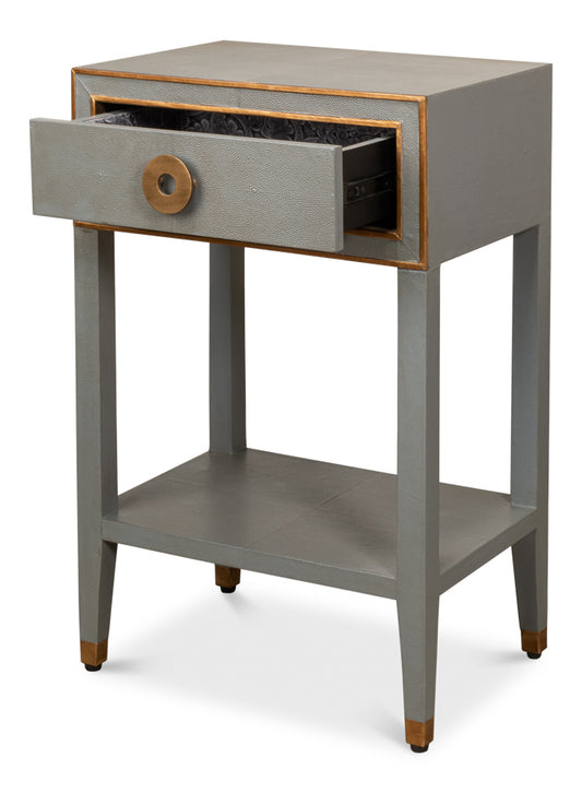 Gabriella Shagreen Nightstandstorm Grey