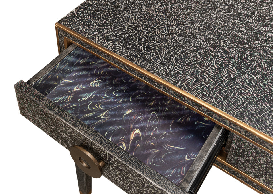 Gabriella Shagreen Desk/Tableant.Grey