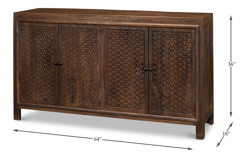 Battle Chainmail 4 Door Sideboard