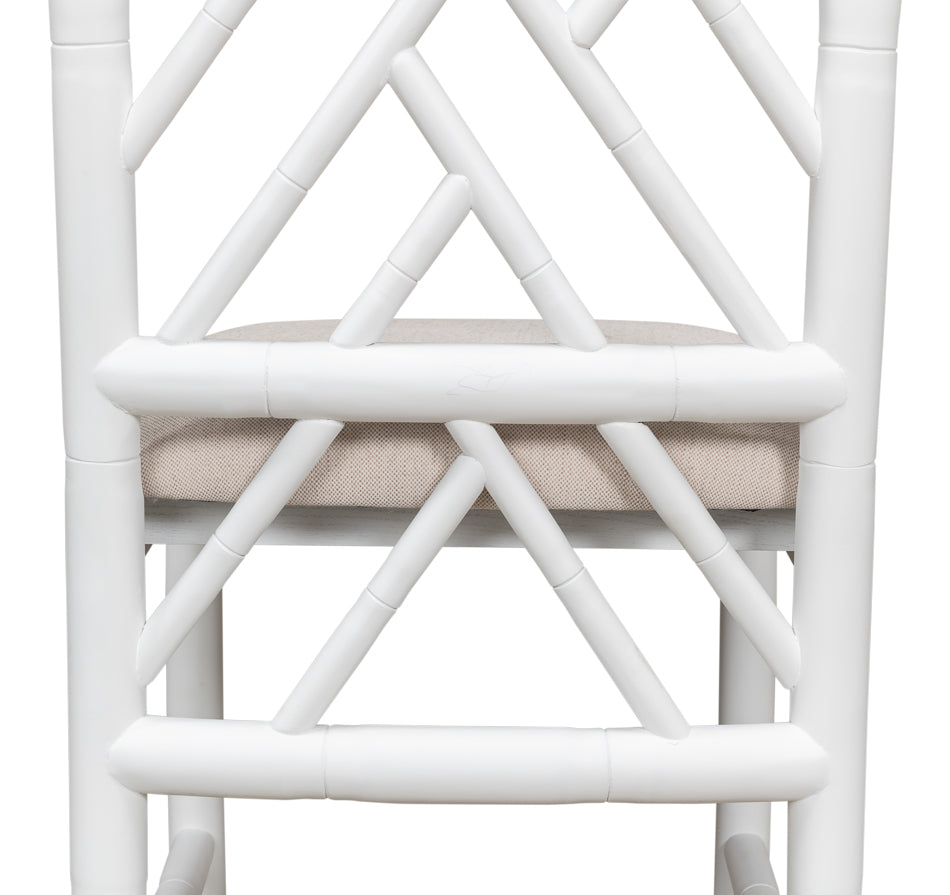 Brighton Bamboo Side Chair White