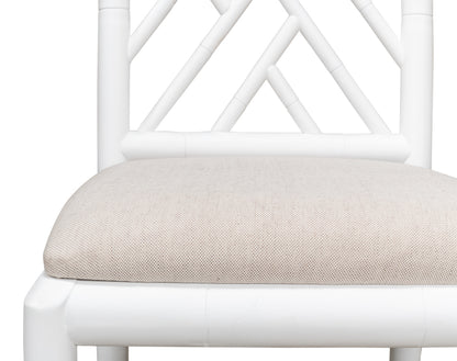 Brighton Bamboo Side Chair White