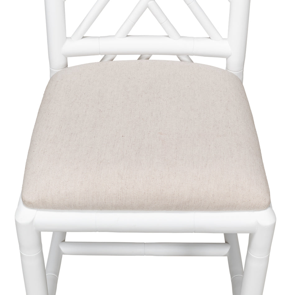 Brighton Bamboo Side Chair White