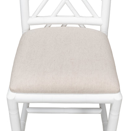Brighton Bamboo Side Chair White