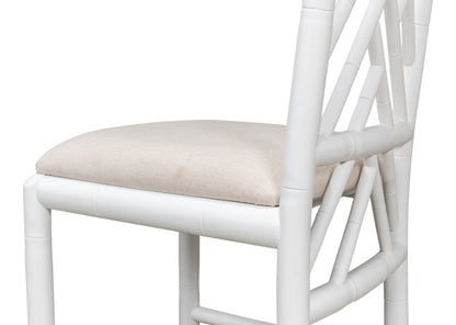 Brighton Bamboo Side Chair White